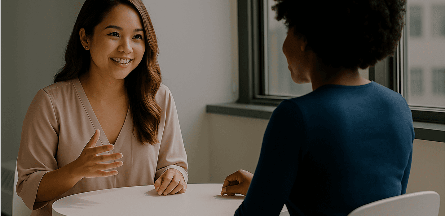 Profissionais em reunião de negócios discutindo benefícios corporativos